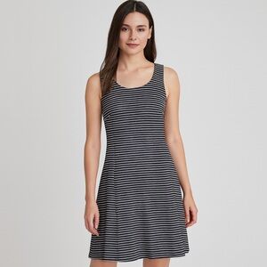 Banana Republic Navy & White Striped Sleeveless A-Line Dress | Size 8
B027